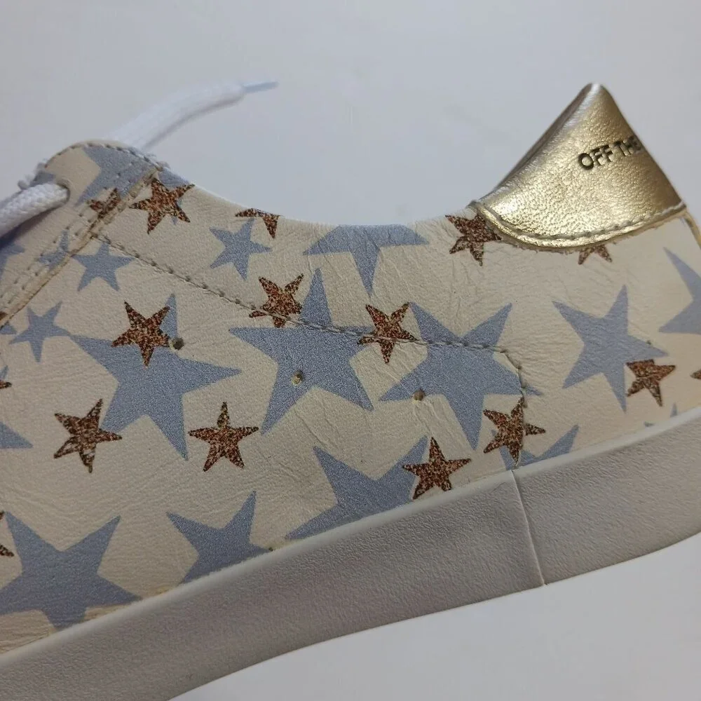 NEW OTBT Court Star Print Sneakers Size 7M Leather Upper Casual